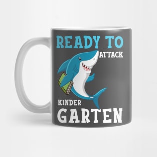 Kids Shark Ready To Attack Kindergarten First Day of School Mug